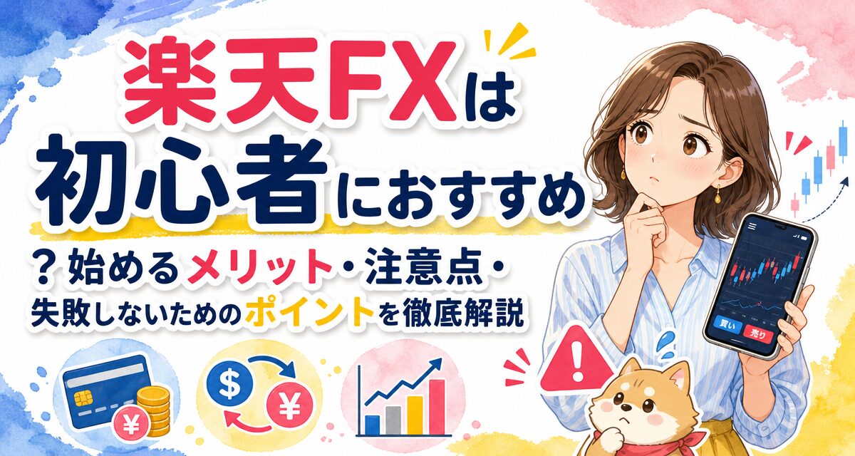 楽天FXは初心者におすすめ?始めるメリット・注意点・失敗しないためのポイントを徹底解説