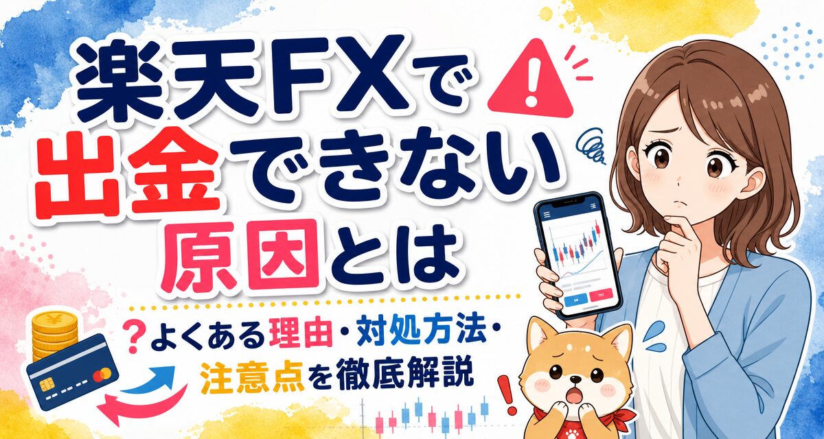楽天FXで出金できない原因とは?よくある理由・対処方法・注意点を徹底解説