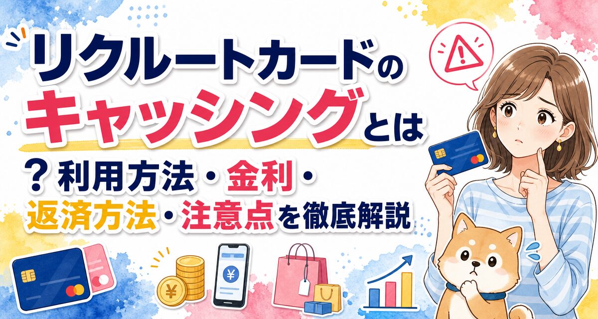 リクルートカードのキャッシングとは?利用方法・金利・返済方法・注意点を徹底解説