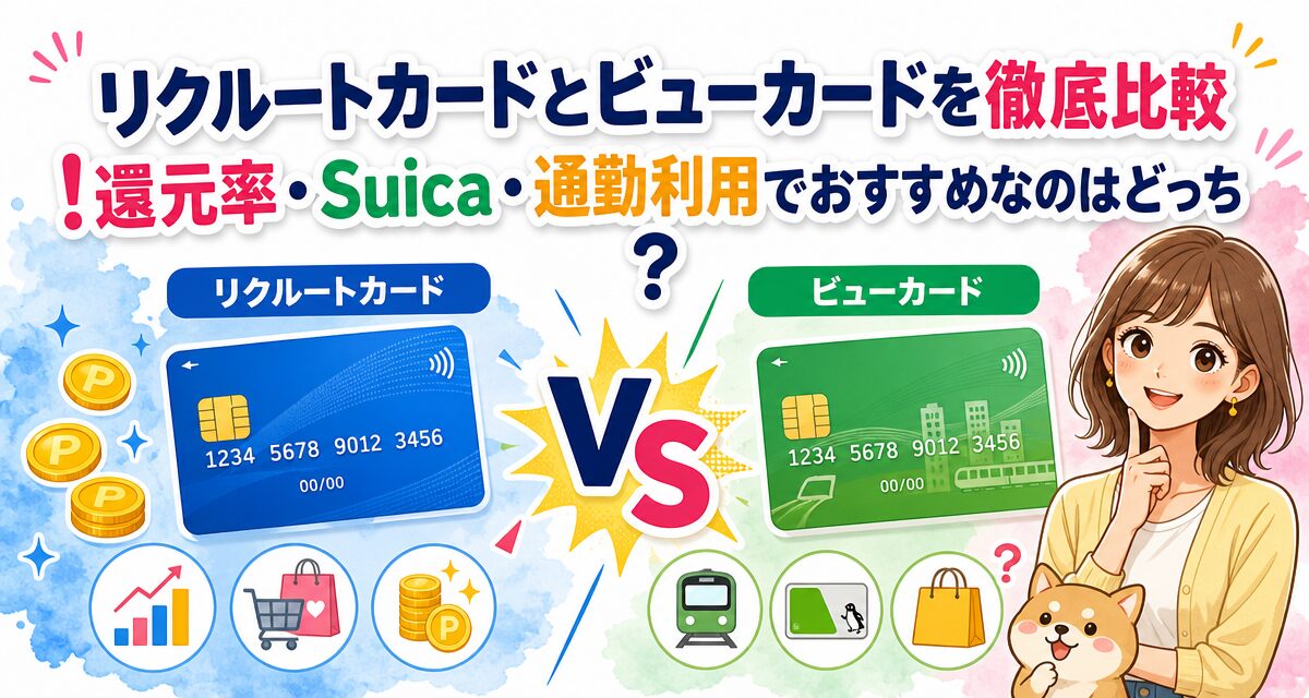 リクルートカードとビューカードを徹底比較!還元率・Suica・通勤利用でおすすめなのはどっち?