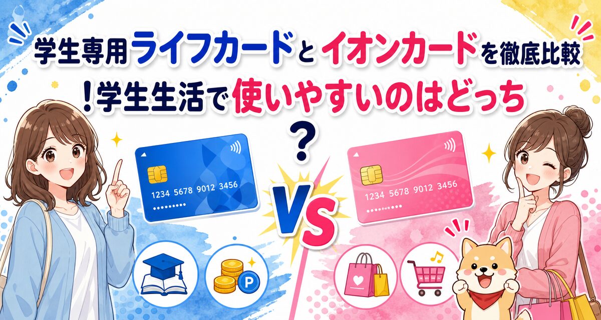 学生専用ライフカードとイオンカードを徹底比較!学生生活で使いやすいのはどっち?