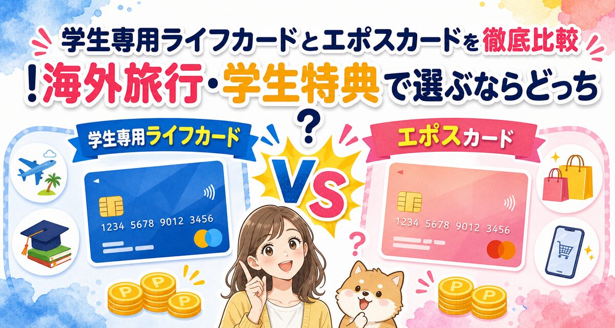 学生専用ライフカードとエポスカードを徹底比較!海外旅行・学生特典で選ぶならどっち?