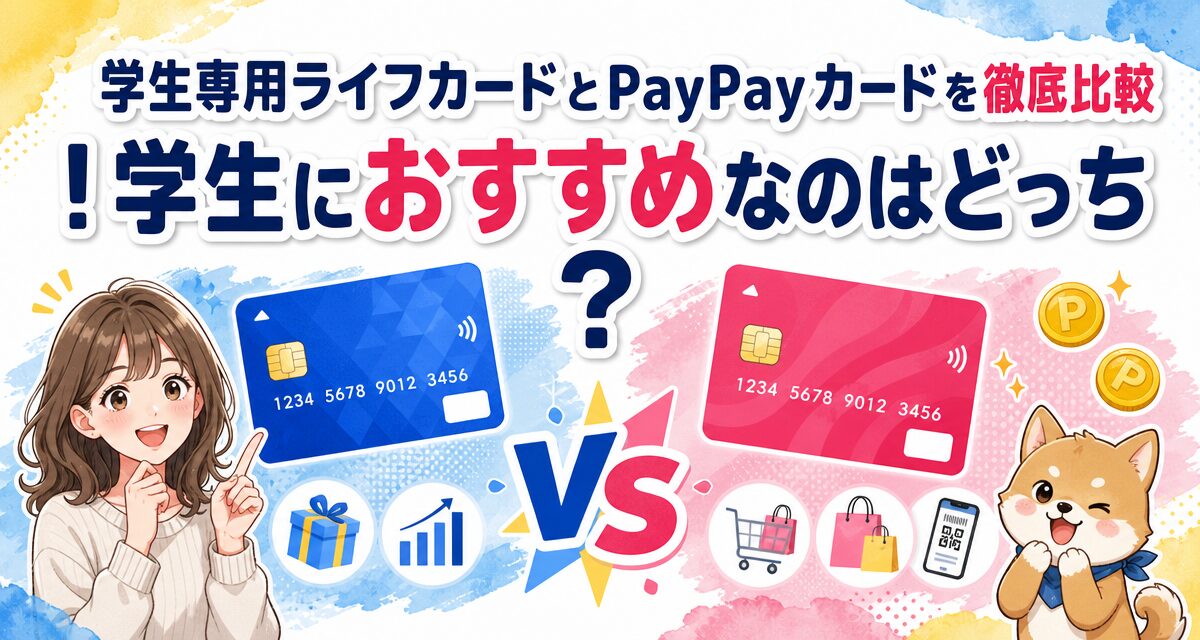 学生専用ライフカードとPayPayカードを徹底比較!学生におすすめなのはどっち?