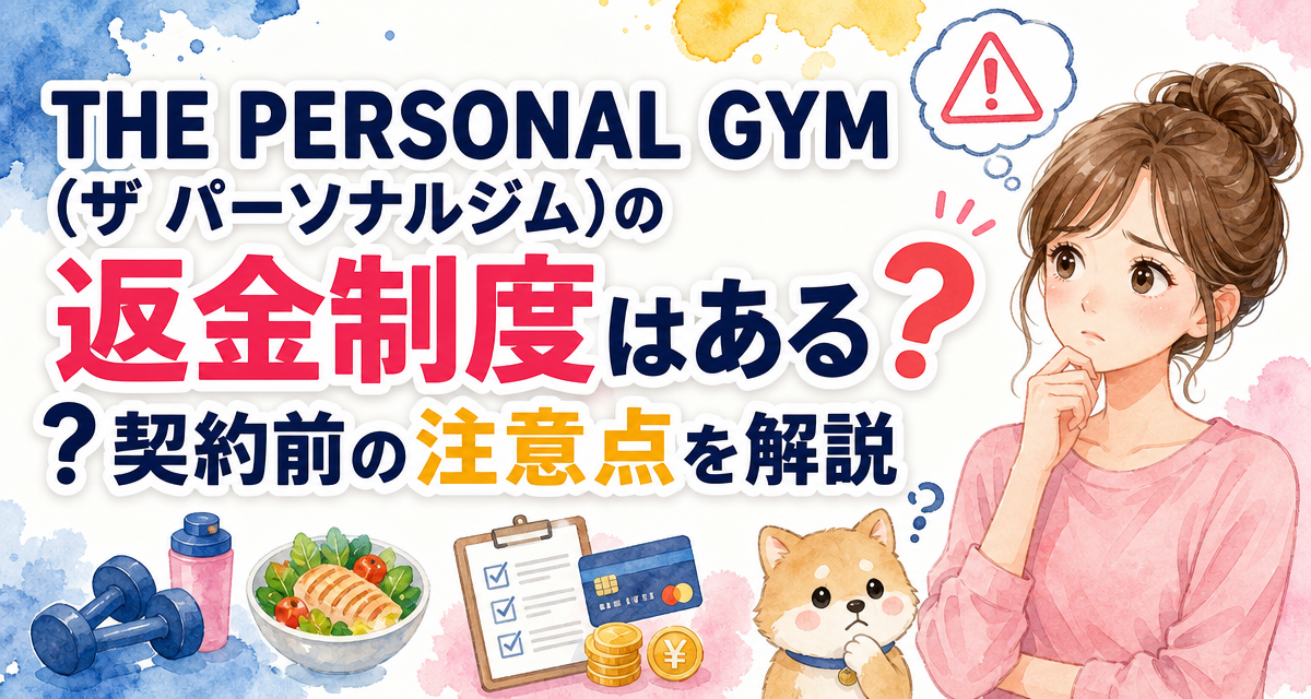 THE PERSONAL GYM(ザ パーソナルジム)の返金制度はある?契約前の注意点を解説