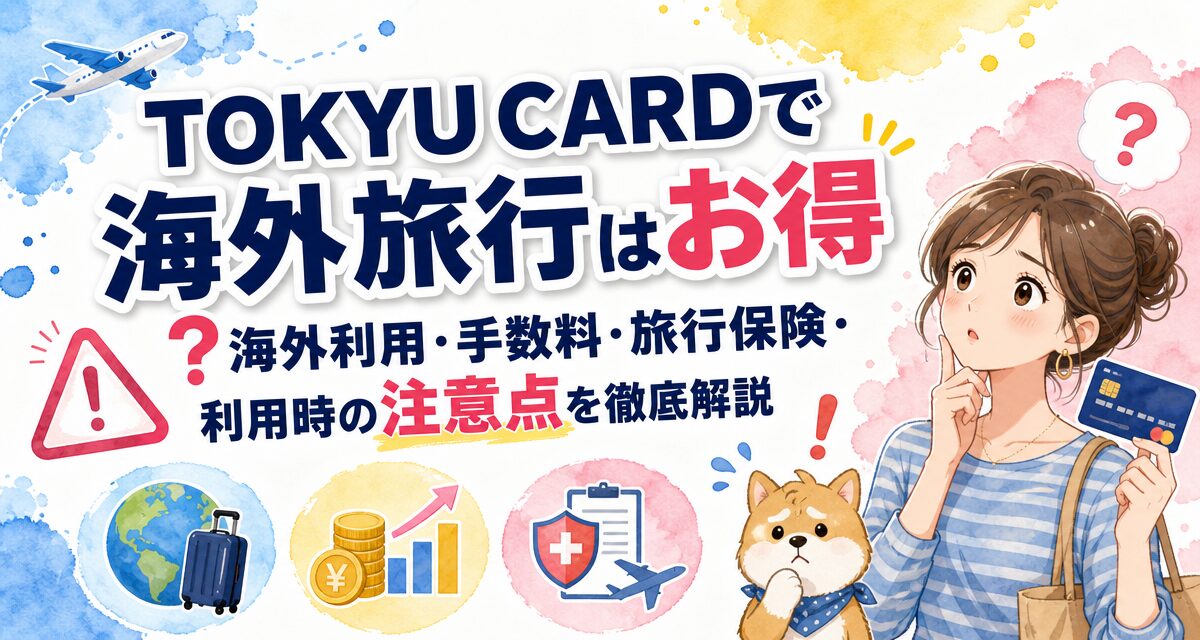 TOKYU CARDで海外旅行はお得?海外利用・手数料・旅行保険・利用時の注意点を徹底解説