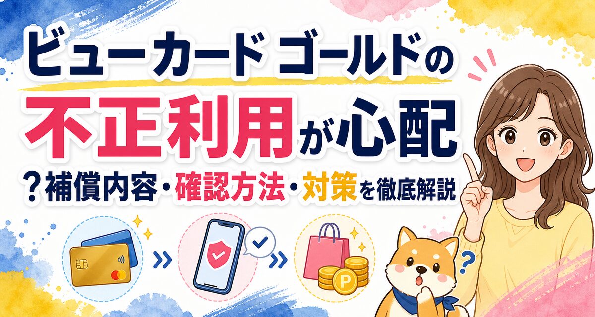 ビューカード ゴールドの不正利用が心配?補償内容・確認方法・対策を徹底解説