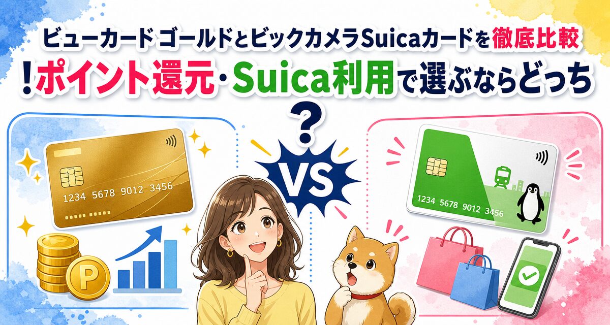 ビューカード ゴールドとビックカメラSuicaカードを徹底比較!ポイント還元・Suica利用で選ぶならどっち?