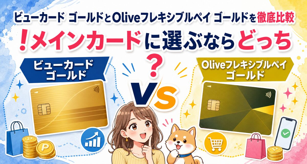 ビューカード ゴールドとOliveフレキシブルペイ ゴールドを徹底比較!メインカードに選ぶならどっち?