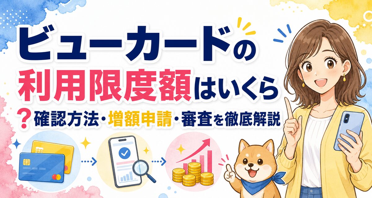 ビューカードの利用限度額はいくら?確認方法・増額申請・審査を徹底解説