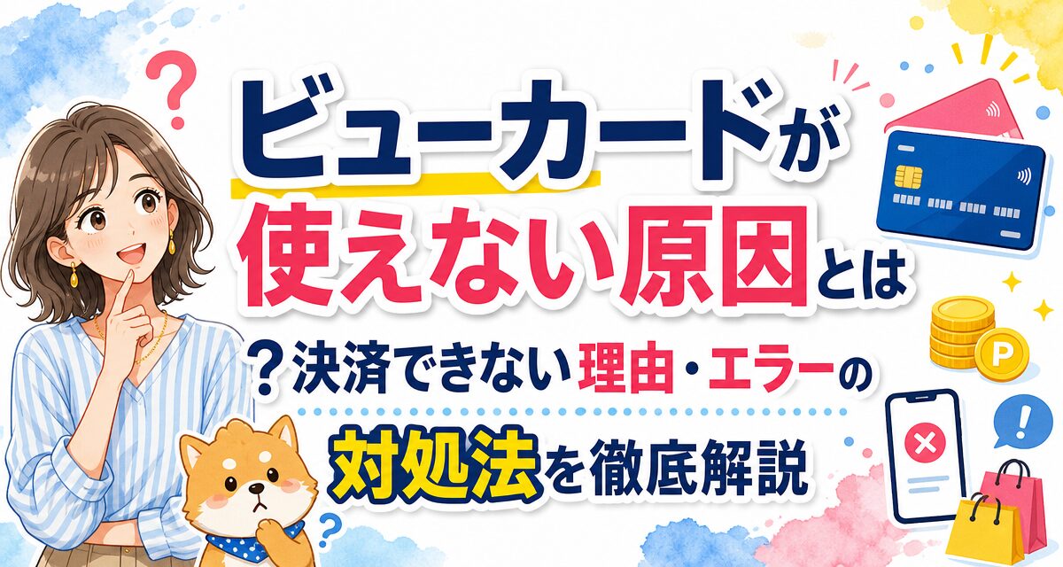 ビューカードが使えない原因とは?決済できない理由・エラーの対処法を徹底解説