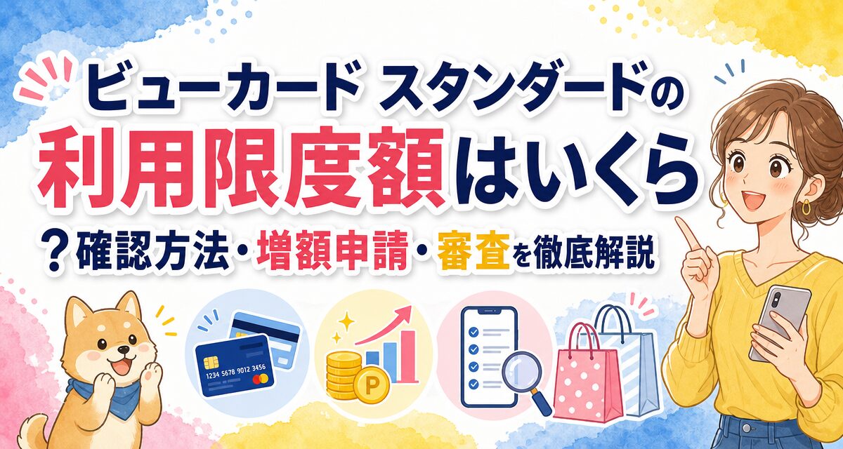 ビューカード スタンダードの利用限度額はいくら?確認方法・増額申請・審査を徹底解説