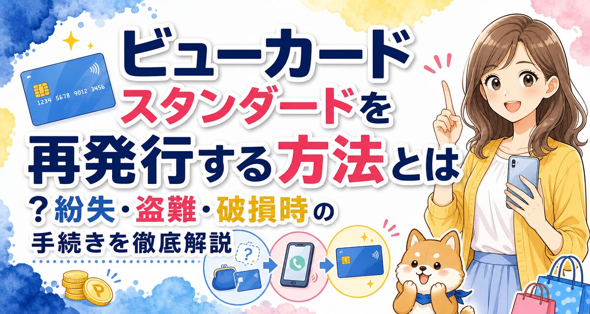 ビューカード スタンダードを再発行する方法とは?紛失・盗難・破損時の手続きを徹底解説