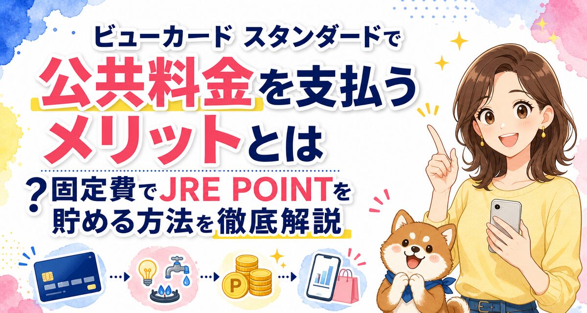 ビューカード スタンダードで公共料金を支払うメリットとは?固定費でJRE POINTを貯める方法を徹底解説