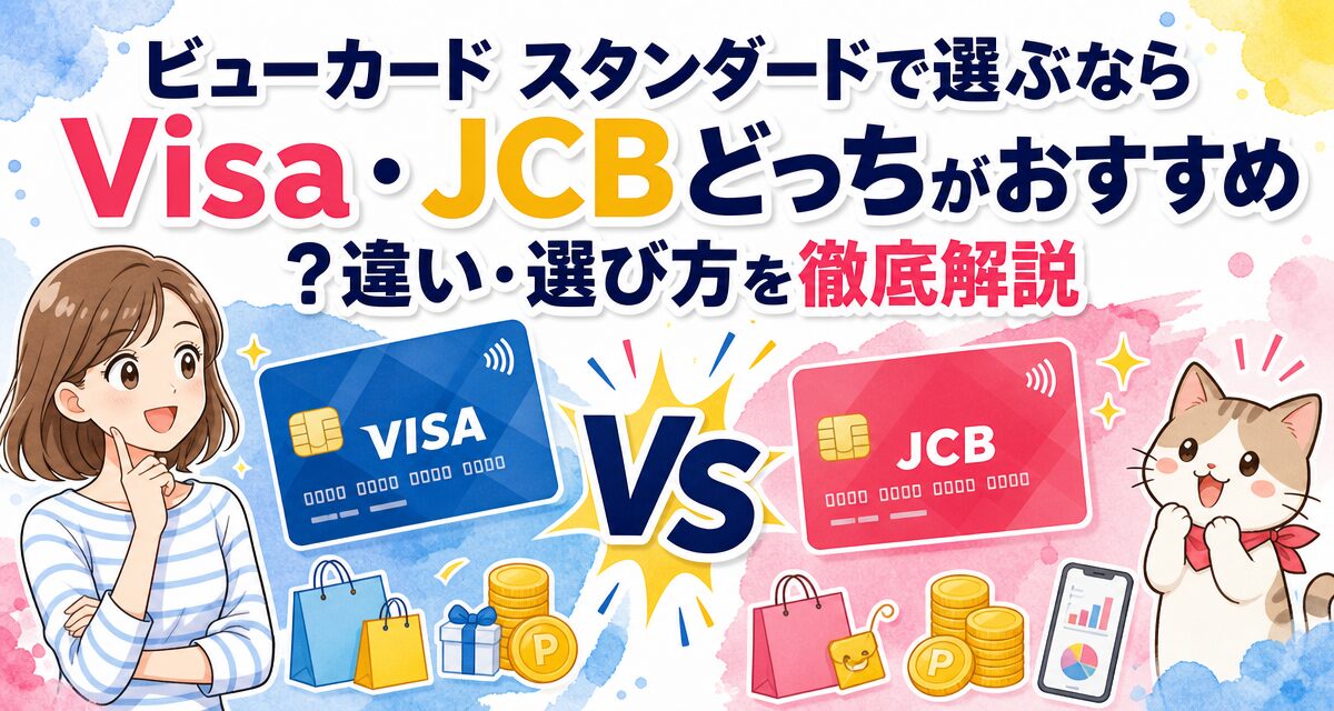 ビューカード スタンダードで選ぶならVisa・JCBどっちがおすすめ?違い・選び方を徹底解説