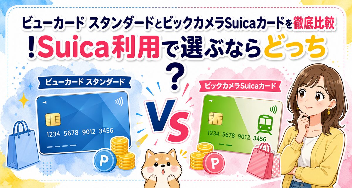 ビューカード スタンダードとビックカメラSuicaカードを徹底比較!Suica利用で選ぶならどっち?