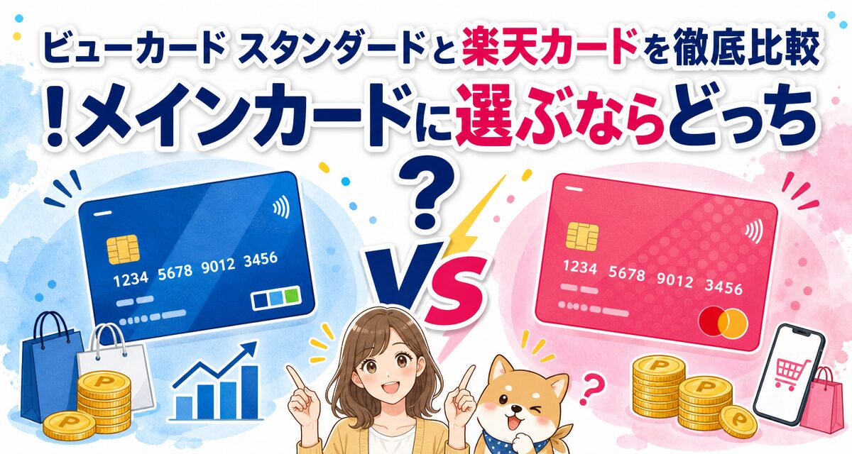 ビューカード スタンダードと楽天カードを徹底比較!メインカードに選ぶならどっち?