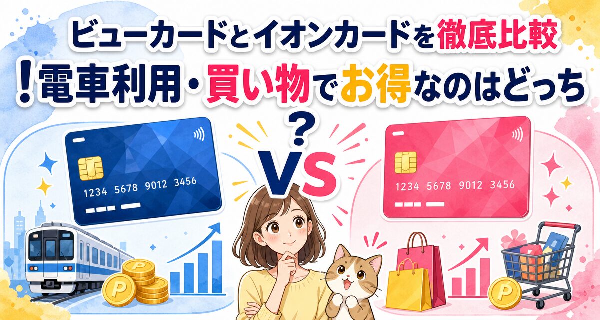 ビューカードとイオンカードを徹底比較!電車利用・買い物でお得なのはどっち?