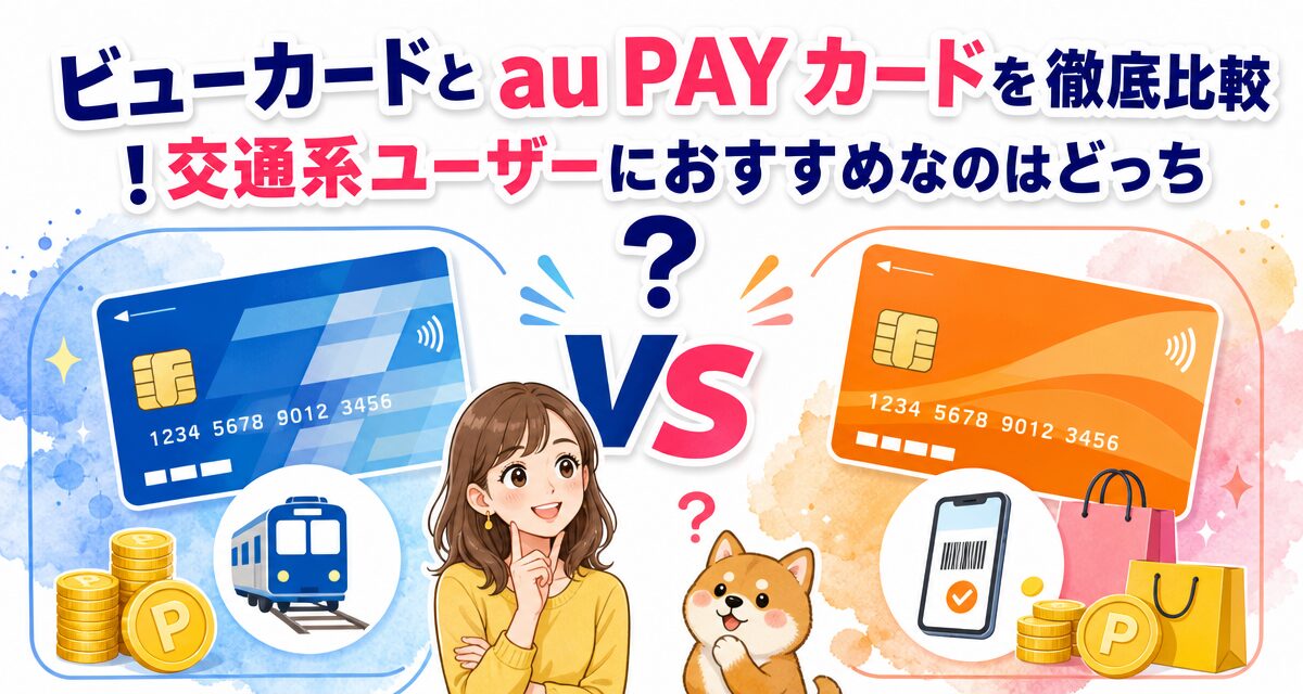 ビューカードとau PAY カードを徹底比較!交通系ユーザーにおすすめなのはどっち?