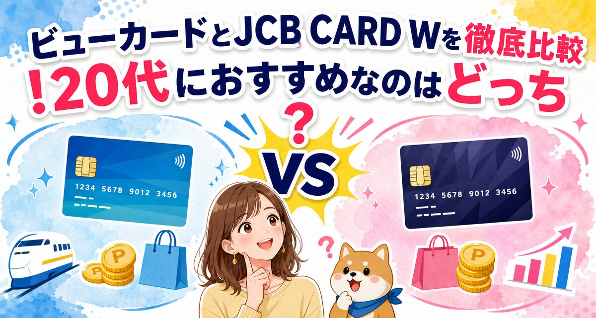 ビューカードとJCB CARD Wを徹底比較!20代におすすめなのはどっち?